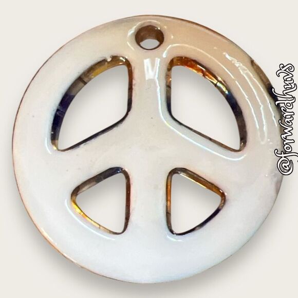 Bundle Sale 3 for $15 | Vibrant Colorful Glass Peace Pendant - Picture 4 of 10